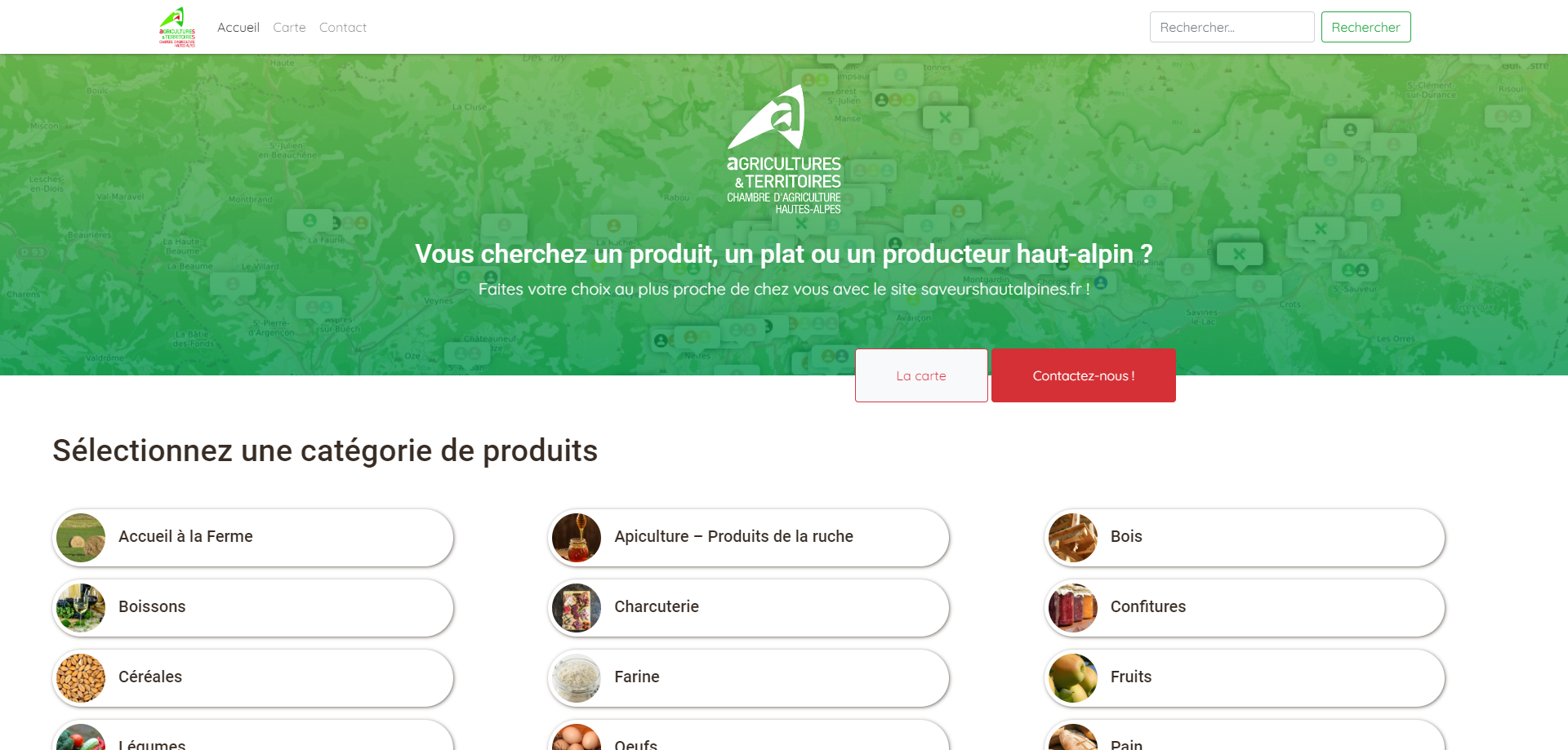 Screenshot du site saveurshautalpines.fr