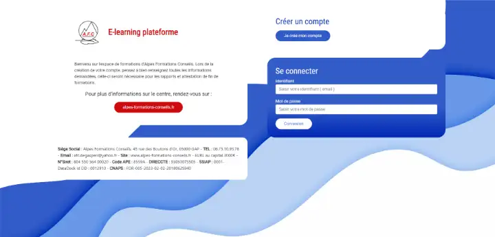 Aperçu du logiciel Alpes Formations Conseils